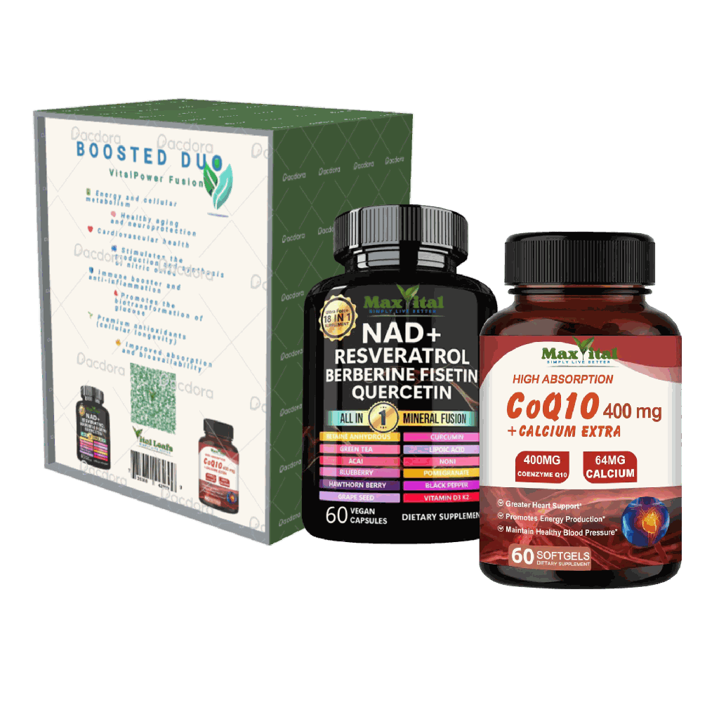 [UPC-735380425609] VitalPower Fusion | Anti-Aging Supplement with NAD+, Resveratrol, CoQ10 & 17 Super Nutrients | Cellular Energy, Heart Health & Longevity | 90 Capsules + 60 Softgels | MaxVital®